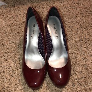 Maroon pumps